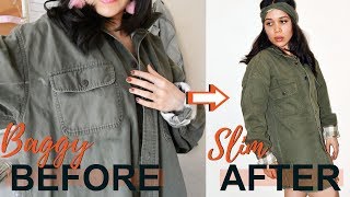 HOW TO EASILY amp SEAMLESSLY RESIZE YOUR OVERSIZED JACKET [upl. by Braden]