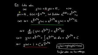 Differentialekvationer del 2  metoden med integrerande faktor [upl. by Legyn]