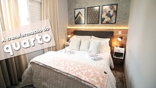 DIY TRANSFORMANDO O QUARTO DE CASAL PEQUENO [upl. by Ycnaffit]