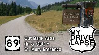 Glacier National Parks Cut Bank Area In amp Out Drive [upl. by Llewop862]