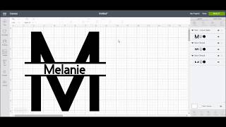 How to make a Split Monogram in Cricut Design Space [upl. by Dhiman753]