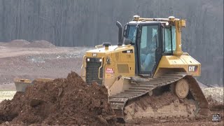 CAT D6N Bulldozer Working on Grade [upl. by Ingvar]