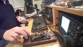 Morse Code QSO using an American military J38 telegraph key [upl. by Alyks]