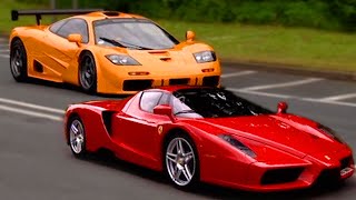 Ferrari Enzo vs McLaren F1  Fifth Gear [upl. by Retsevel]