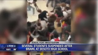 Several students suspended after all out brawl breaks out at DeSoto High School [upl. by Mandy]