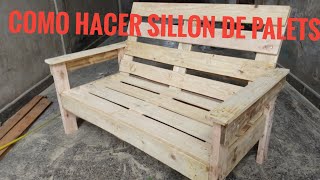 SILLONES DE PALETS PALLETS CHAIR [upl. by Sharman]