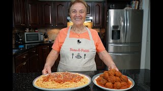 Italian Grandma Makes Meatballs and Spaghetti [upl. by Retrak321]