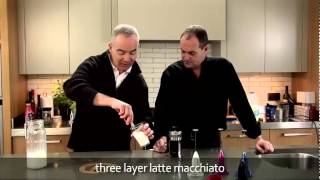 aerolatte  milk frother makes three layer caffè latte macchiato [upl. by Stella]