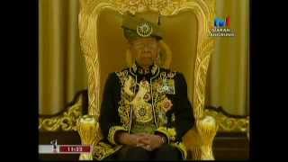 FULL RTM Pertabalan Agong ke14  14th Malaysian King Installation 2012 [upl. by Lewendal]