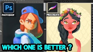 Photoshop vs Procreate [upl. by Ettore229]