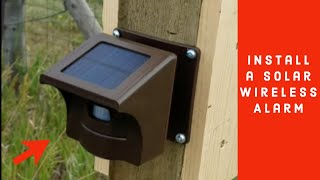 Solar Powered Wireless Driveway Gate Alarm How to Install [upl. by Tamer]