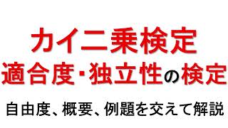 カイ二乗検定 適合度検定と独立性の検定【統計検定1準12級対応】 [upl. by Yenot747]