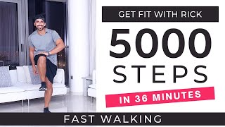 FAST Walking Workout  5000 Steps in 36 minutes  Steps at home  Walk to the Beat [upl. by Meerek100]