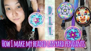 How I make my BEADED LANYARD PENDANTS [upl. by Netsrek]