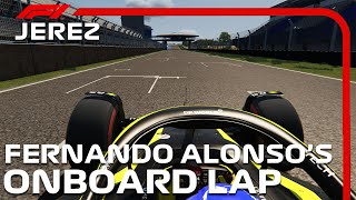 Circuito de Jerez  F1 2022 Concept Car  Fernando Alonso Onboard [upl. by Edyaj]