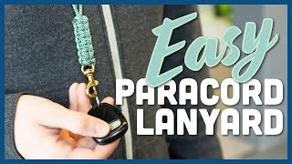 Easy Paracord Lanyard—Beginner Tutorial [upl. by Acim]