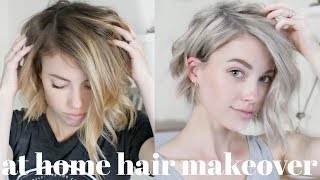 From Brassy To Platinum kinda  At Home Hair Transformation [upl. by Anika294]