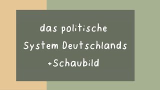 das politische System Deutschland  Schaubild [upl. by Pettiford]