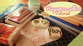 ♡ Hagamos sellos  Tutorial  DIY ♡ By Piyoasdf [upl. by Derril]