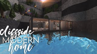 Bloxburg  Cliffside Modern Home  100k  House Build [upl. by Vinita]