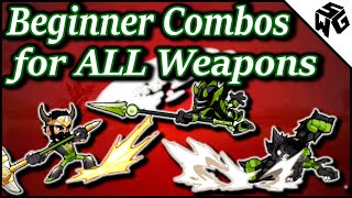 Brawlhalla Beginner Combos for ALL Weapons Updated [upl. by Aleahs917]