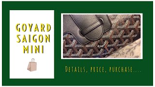 Goyard Saigon Mini  black price amp purchase 고야드사이공 미니 블랙 [upl. by Atnauq848]