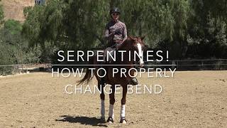 The Bending Aids How to Correctly Ride Serpentines in Dressage [upl. by Haddad296]