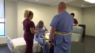 Physical Therapy Transfer Training  How To Transfer From Wheelchair To Bed [upl. by Notwen659]