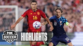 Croatia vs Spain Highlights  UEFA Nations League Final [upl. by Salhcin]