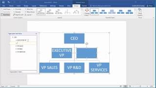 How to Create an Organization Chart in Word 2016 [upl. by Odrarebe810]