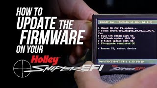 Holley Sniper EFI Firmware Update [upl. by Coward]