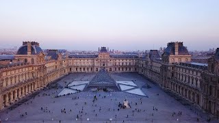 Louvre museum by drone in 4k [upl. by Derry]