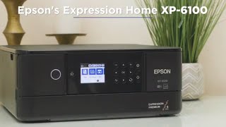 Epson Expression Home XP6100 AllinOne Printer  Take a Tour [upl. by Aerdnat]