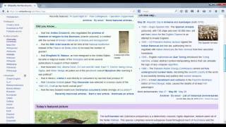 Navigating Wikipedias front page [upl. by Etteve303]