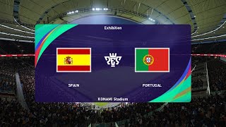 Spain vs Portugal 02062022 UEFA Nations League PES 2021 [upl. by Kristien385]