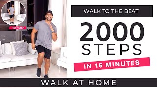 Walking Workout  2000 Steps in 15 Minutes  Steps at Home  Walk To The Beat [upl. by Nytsrik28]