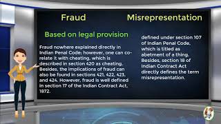 What is Difference Between Fraud amp Misrepresentation [upl. by Ineslta]