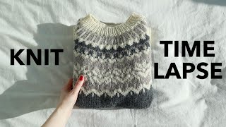 KNITTIMELAPSE ⎮ Icelandic Sweater [upl. by Shantha]