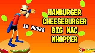 Hamburger Cheeseburger Big Mac Whopper 10 Hours [upl. by Nnel]