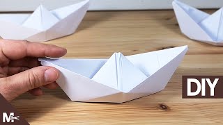 ► Como hacer un BARCO DE PAPEL Origami en 1 MINUTO ⛵ [upl. by Anawaj]