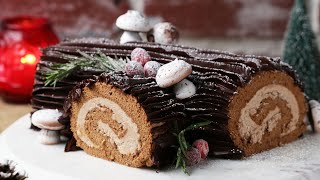 Bûche de Noël A French Christmas Dessert • Tasty [upl. by Oramug]