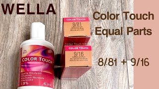 HOW TO USE WELLA COLOR TOUCH  SHADES 881  916 Blending GreyBlonde Hair SEMI PERMANENT COLOUR [upl. by Rice]