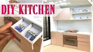 DIY Miniature Kitchen [upl. by Suryt]