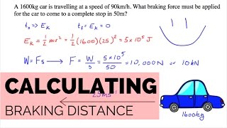 Calculating the Braking Force of a Car [upl. by Mcdade744]