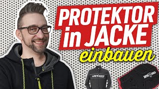 Rückenprotektor in Motorradjacke einbauen [upl. by Tifanie]