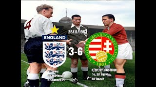 Friendly 1953 England vs Hungary  36  in colour [upl. by Bain]