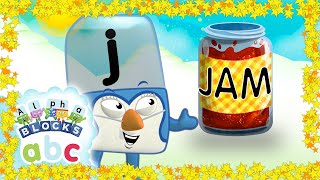 Alphablocks  J is for JAM 🍓  Phonics  Learn to Read  Cartoons for Kids [upl. by Ikcim]