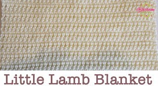 Easiest Crochet Baby Blanket Little Lamb Blanket beginner friendly [upl. by Mcconnell]