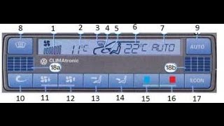 VW Climatronic system How to enter in DIAGNOSTIC submenu [upl. by Egerton]