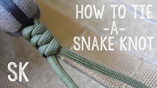 How to Tie a Paracord Snake Knot [upl. by Ekim]